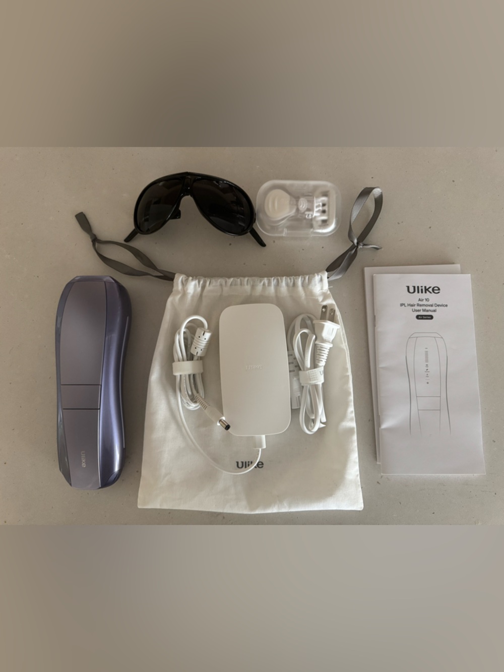 Ulike Purple IPL Hair Removal Device Kit with Accessories